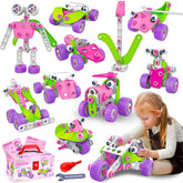 Tsomtto pink STEM toy cart model offers hands-on learning and creative play
