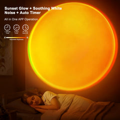 Tsrarey Sunset Lamp with app control simplifies color and scene tweaks.