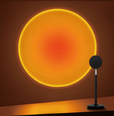 Tsrarey Sunset Lamp Projector front view casting warm sunset glow for rooms