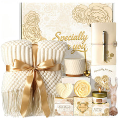 TsunNee ivory tassel knit blanket provides warm comfort for relaxing evenings