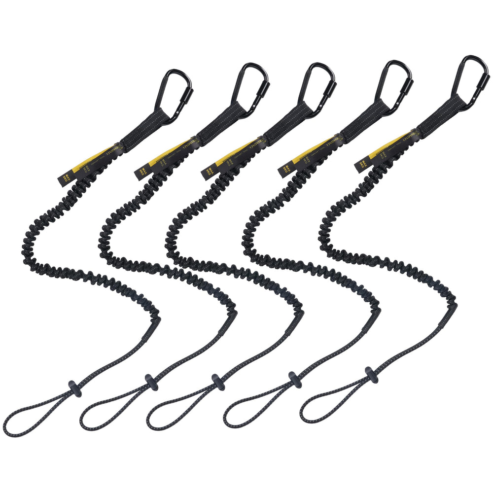 TRSMIMA safety tether with screw-lock carabiner securing tools on a ladder
