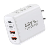 TT&C USB-C charger block with 40W, four ports for simultaneous charging.