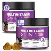 TTLXBL 24-in-1 dog vitamins bottle supports skin and coat health.