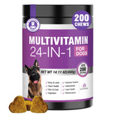 TTLXBL 24in1 dog vitamins bottle for daily coat and skin support.