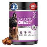 TTLXRL calming chews bottle pour promotes calm during storms for dogs.