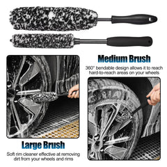 TTRCB Wheel Brush Wheel Face Cleaner safe on polished rims