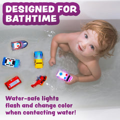 Tub Works Emergency fire engine light-up bath toy brightens bath time with color changes