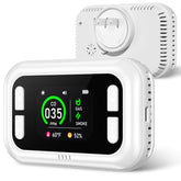 TUIKEN 5-in-1 CO detector front view showing compact plug-in design for home safety.