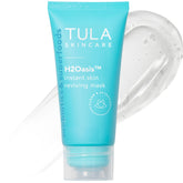 TULA H2Oasis jar closeup showing hydrating formula for refreshed skin.