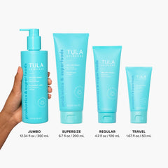 Probiotic extracts displayed to highlight balanced skin benefits in TULA formula.