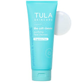 TULA Purifying Face Cleanser bottle with foam, gentle pore cleansing