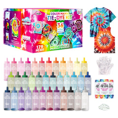 Tulip Color Mania dye bottles with 36 vibrant colors for bold patterns