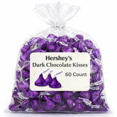 Hershe.ysKISSES Special Dark Kisses in purple foil packaging, ideal for gifting.