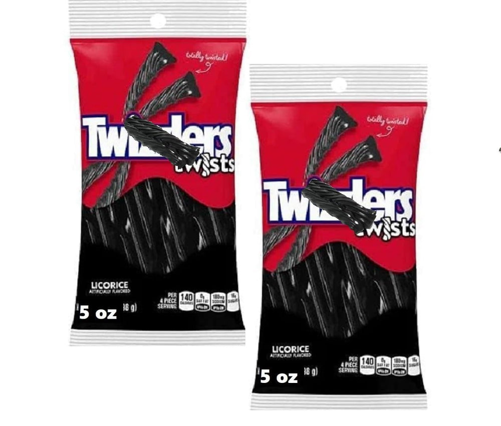 Tundras Twizlers Twists black licorice bags show soft chewy texture for gifting