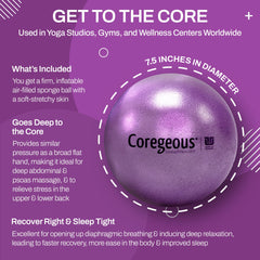Tune Up Fitness Coregeous Ball used for low-back release and improved mobility.