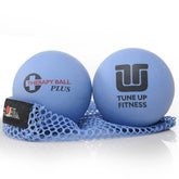 Tune Up Fitness Therapy Ball PLUS Pair in Tote targets neck and shoulders for targeted release.