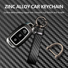 Turcee leather keychain shows a quick-release hinge for flexible key handling.