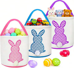 TURNMEON 3-pack Easter Bunny baskets with large capacity for egg hunts.