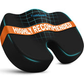 TushGuard memory foam seat cushion front view for long workdays