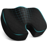 TushGuard memory foam seat cushion supports long computer desk sessions with ergonomic comfort