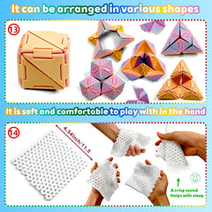 TUTHKOTH impossible pyramid 3D fidget aids concentration with challenging twists.