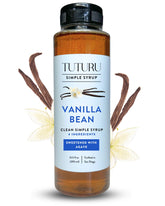 TUTURU Vanilla Bean Agave Syrup bottle adds authentic vanilla aroma to coffee