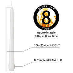 Tuyai dripless taper candles with cotton wicks for a smoke-free ambience.