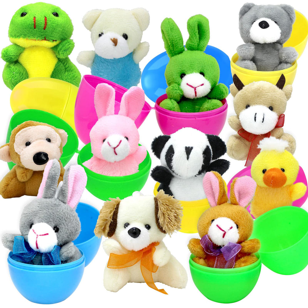 Tuzuaol Easter eggs filled with mini plush animals for a delightful egg hunt