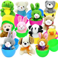 Tuzuaol Easter eggs filled with mini plush animals for a delightful egg hunt