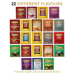 Twinings 22-flavour assortment of tea bags for home or office enjoyment.