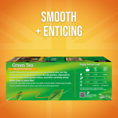 Twinings green tea bags individually sealed to preserve freshness and flavor.