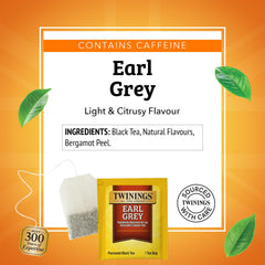 Twinings Earl Grey supports hot or iced tea enjoyment at home.