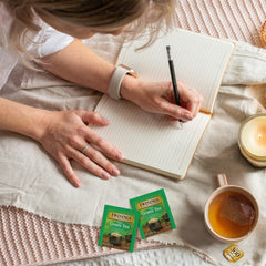 Twinings Pure Green Tea box open with bags arranged for easy daily rituals.