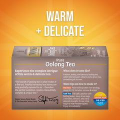 Twinings Pure Oolong Tea bags close-up highlighting freshness and convenience
