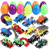 Twister.CK Easter eggs prefixed with pull-back cars for exciting egg hunts