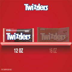 Twizzlers Twists Chocolate Flavor texture closeup, inviting bite for chocolate fans.