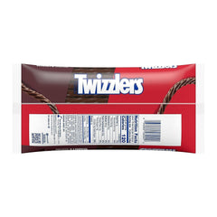 Twizzlers chocolate flavored twists close-up highlighting chewy texture and chocolate aroma