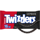 Twizzlers Twists licorice flavored chewy candy bag front view for sharing.