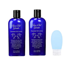 Two Old Goats Lotion bottle with pump for easy dispensing and moisturized skin