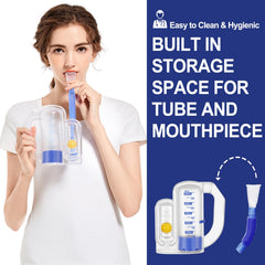 TyeinGo Breathing Trainer packaging image highlighting portability.