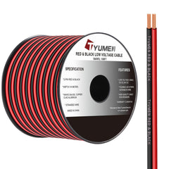 Tyumen 18 AWG red spool, ideal for LED strip extensions and easy routing.