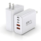 TZBAY USB-C charger block front view showing two-pack compact multiport design for fast charging