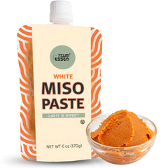 Tzum Essen White Miso Paste packaging shown for pantry storage and quick access.