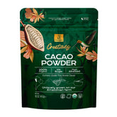U Chocolate Organic Cacao Powder 16oz bag for baking and smoothies.