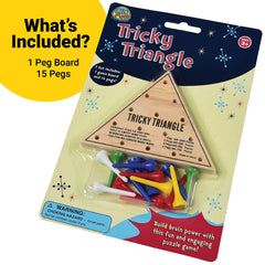 Blister-card packaging of the U.S. Toy Tricky Triangle Game