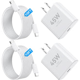 Ubearkk USB-C 45W cable, 10ft, for fast charging anywhere