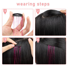 Ubeleco hair tinsel in vibrant color for festivals