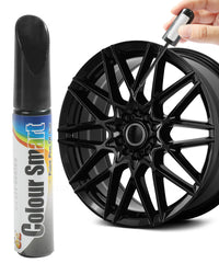 UBOG black touch-up pen applying on car rim scratches for quick repair