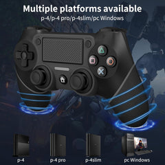 Ubsvaky PS4 controller back view showing non-slip finish for secure handling.