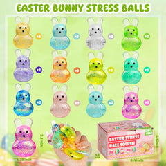 UDZRL bunny stress ball colorful pack; squeezeable fun for concentration and play.